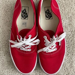 New Vans Authentic Red Size 10